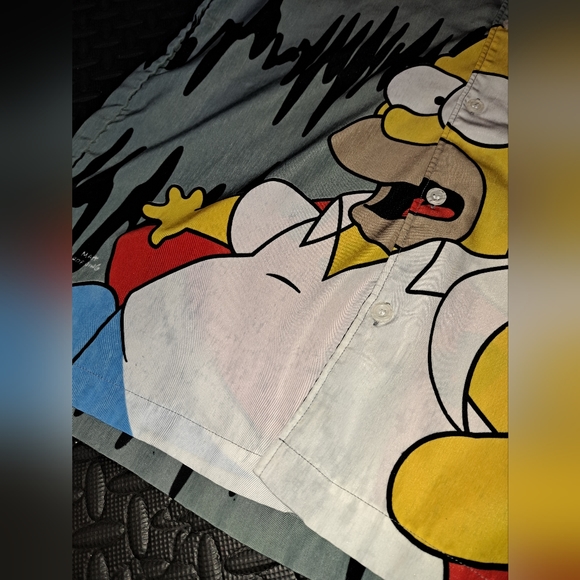 Vintage y2k simpsons button / Hawaiian shirt / all over print shirt - Picture 2 of 12